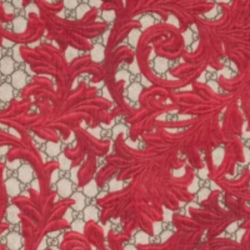 Gucci monogrammed Arabesque red silk shawl - Picture 2 of 7